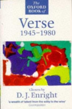 Paperback The Oxford Book of Verse, 1945-1980 Book