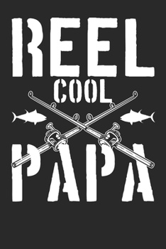 Paperback Notebook: Papa Fishing 6x9 Dot Grid 120 Pages Book