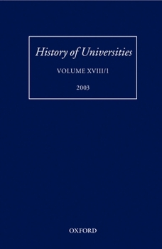 History of Universities: Volume XVIII/1