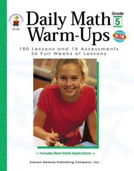 Paperback Daily Math Warm-Ups, Grade 5: 180 Lessons and 18 Assessments; 36 Weeks of Lessons Book