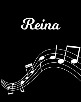 Reina: Sheet Music Note Manuscript Notebook Paper Personalized Custom First Name Initial R Musician Composer Instrument Composition Book 12 Staves a Page Staff Line Notepad Notation Guide Create Compo
