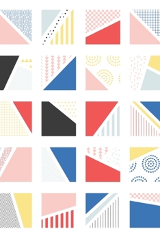 Notebook: 150 Thin-Lined Pages, Great for Students, Teachers, Professors, Dreamers, and Anyone Who Writes, Abstract Colourful Geometric Pattern Cover