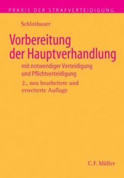 Paperback Vorbereitung der Hauptverhandlung [German] Book