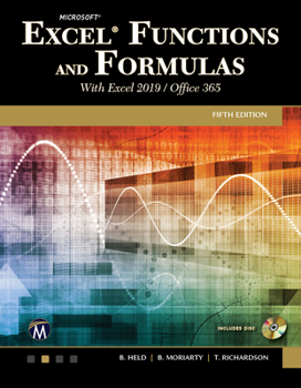 Paperback Microsoft Excel Functions and Formulas with Excel 2019/Office 365 Book