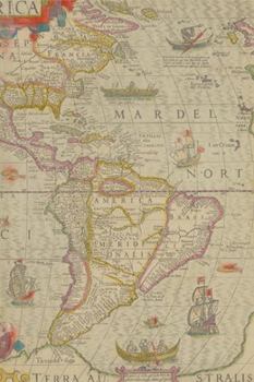 1635 Map of North America and South America : A Poetose Notebook / Journal / Diary (50 Pages/25 Sheets)