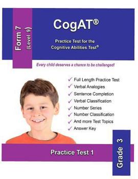 Paperback Cogat: Practice Test for the Cognitive Abilities Test: Form 7 Level 9 Book