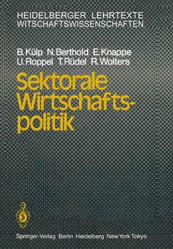 Paperback Sektorale Wirtschaftspolitik [German] Book