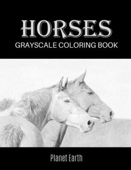 Paperback Horses Grayscale Coloring Book