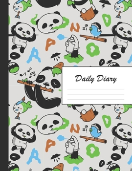Daily Diary: Blank 2020 Journal Entry Writing Paper for Each Day of the Year | Giant Panda Animal Bear | January 20 - December 20 | 366 Dated Pages | ... Your Life, Set Goals & Get Things Done