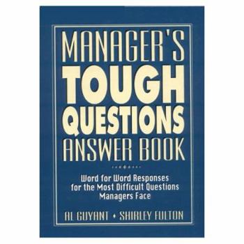 Paperback Manager's Tough Questions Answer Book