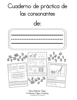 Paperback Cuaderno de práctica de las consonantes [Spanish] Book