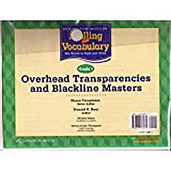 Transparency Houghton Mifflin Spelling and Vocabulary: Overhead Transparencies and Blackline Masters Grade 1 Book