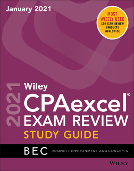 Paperback Wiley CPAexcel Exam Review January 2021 Study Guide: Business Environment and Concepts Book