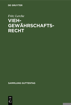 Hardcover Viehgewährschaftsrecht: (Viehkauf) [German] Book