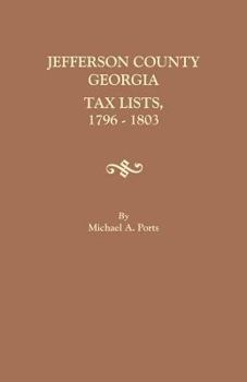 Paperback Jefferson County, Georgia, Tax Lists, 1796-1803 Book