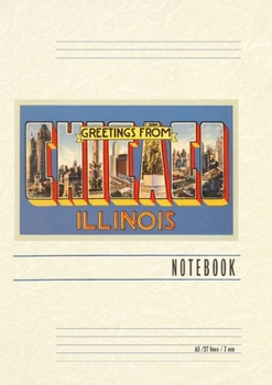 Vintage Lined Notebook Greetings from Chicago, Illinois