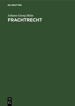 Hardcover Frachtrecht [German] Book