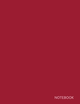 Notebook: Unlined Sketchbook Large 8.5x11, 150 pages - Chili Pepper Cover - Autumn/Winter 2019/2020 NYFW Pantone Color Palette Edition