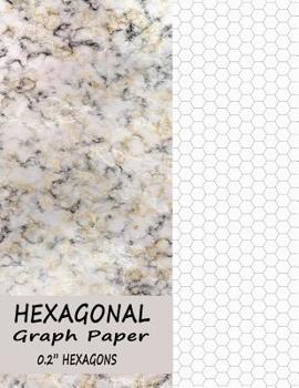 Paperback Hexagon Graph Paper Notebook: Biochemistry & Organic Chemistry Hexagonal 0.2 Inch Graph - White Marble Book