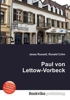 Paperback Paul Von Lettow-Vorbeck Book