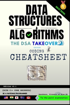 Paperback Data Structures and Algorithms: Coding Cheatsheet: The DSA Takeover Edition Book