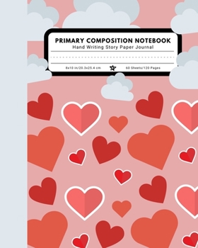 Paperback Primary Composition Notebook Hand Writing Story Paper Journal: 9 Double Lines with Dotted Middle Line Pre-K-2 School Exercise Book - 120 Story Pages - Book
