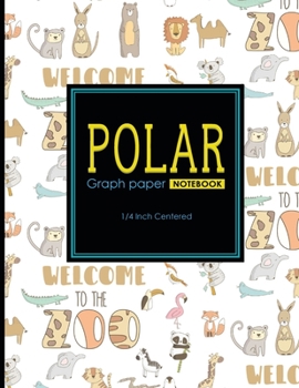 Paperback Polar Graph Paper Notebook: 1/4 Inch Centered: Technical Sketchbook For Engineers and Designers, Cute Zoo Animals Cover, 8.5" x 11", 100 pages Book