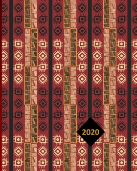 Paperback 2020: Sermon Notes Bible Study Daily Weekly Undated 2020 Planner, Beautiful Ethnic Print Cover, 8 x 10, Yearly and Monthly C Book