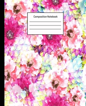 Composition Notebook: Mermaid Wide Ruled Blank Lined Cute Notebooks for Girls Teens Kids School Writing Notes Journal |100 Pages | 7.5 x 9.25'' |Wide Ruled School Composition Books