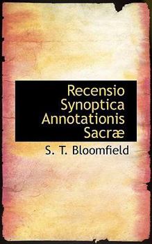 Paperback Recensio Synoptica Annotationis Sacr Book