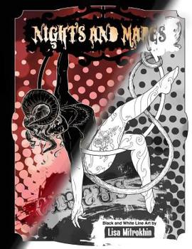 Paperback Nights And Mares: Circus - Black and White Line Art Book