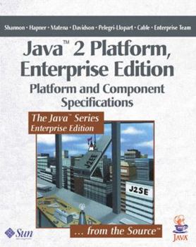 Paperback Java 2 Platform, Enterprise Edition: Platform and Component Specifications Book