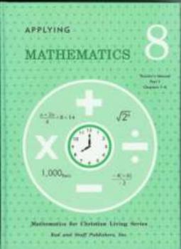 Hardcover Applying Mathematics Grade 8 Math Teacher's Manual Part 1 Book