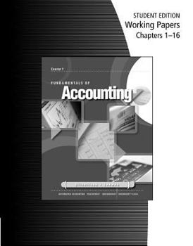 Paperback Fundamentals of Accounting: Working Papers, Chapters 1-16 Book