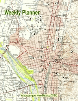 Paperback Weekly Planner: Albuquerque, New Mexico (1954): Vintage Topo Map Cover Book