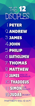 Kids Bookmark - The 12 Disciples