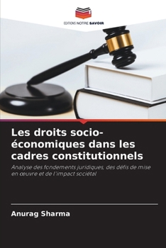 Paperback Les droits socio-économiques dans les cadres constitutionnels [French] Book