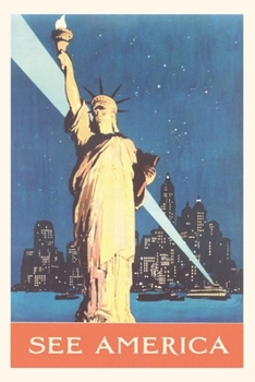Paperback Vintage Journal Statue of Liberty Book