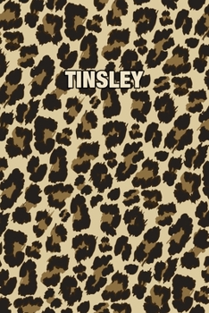 Paperback Tinsley: Personalized Notebook - Leopard Print Notebook (Animal Pattern). Blank College Ruled (Lined) Journal for Notes, Journa Book