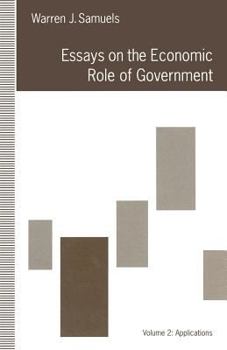 Paperback Essays on the Economic Role of Government: Volume 2: Applications Book