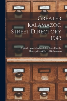 Paperback Greater Kalamazoo Street Directory 1943 Book