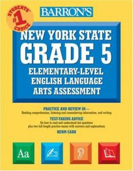 Paperback Barron's New York State Grade 5 Elementary-Level English Language Arts Test Book