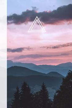 Paperback Minimalist Journal: Dotted Bullet/Dot Grid Composition Notebook - Mountains at Dawn, 6" x 9" Book