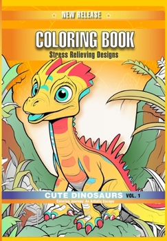 Paperback Coloring Journey an Artistic Escape: Cute Dinosaurs Vol. 1 Book