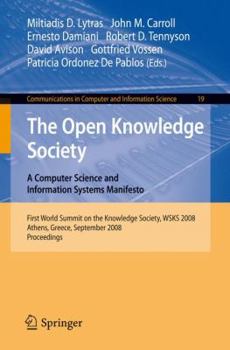 Paperback The Open Knowledge Society: A Computer Science and Information Systems Manifesto Book