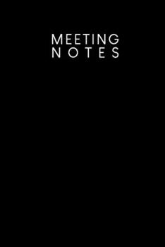Paperback Meeting Notes: For taking notes during meetings - Design: Black Book