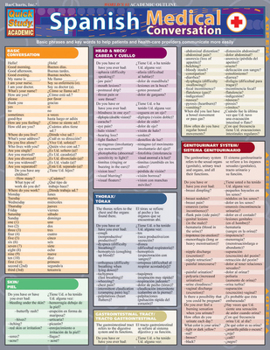 Misc. Spanish Medical Conversation: Quickstudy Laminated Reference Guide Book