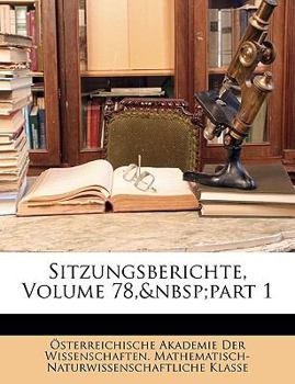 Paperback Sitzungsberichte, Volume 78, Part 1 [German] Book
