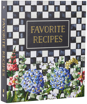Hardcover Deluxe Recipe Binder - Favorite Recipes (Hydrangea) - Write in Your Own Recipes Book