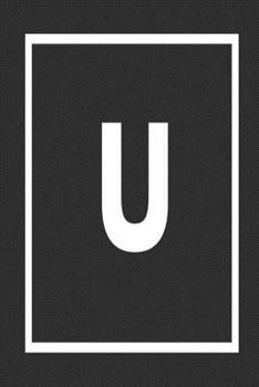 Paperback U: Black and white border initial notebook jotter Book
